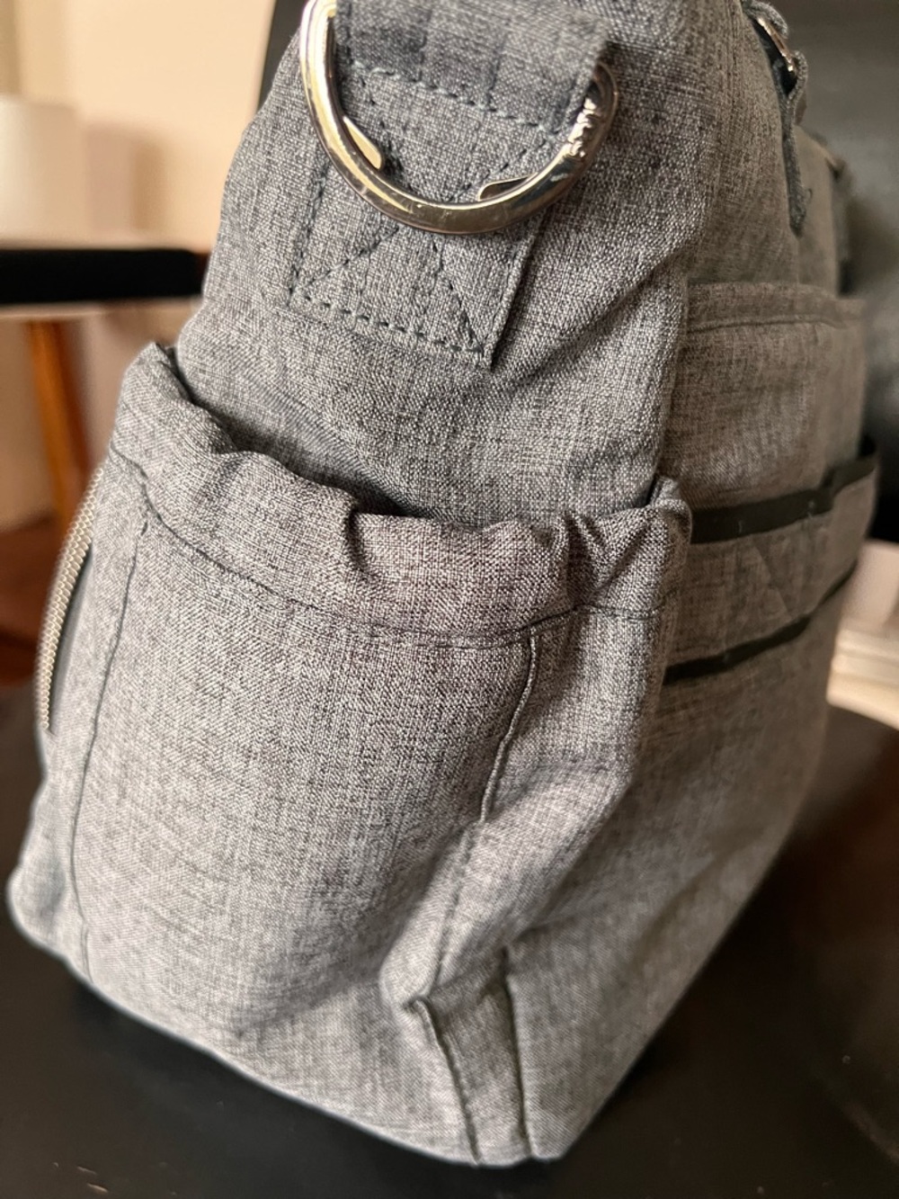 Lug Windjammer Tote Gray Quilted Travel Bag Organizer Lightweight Missing Strap - Picture 9 of 16